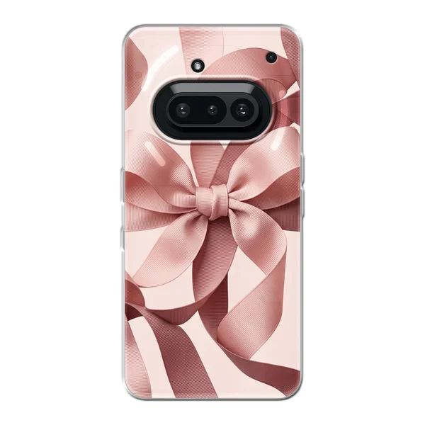 Blush Pink Ribbon Strap Bow case
