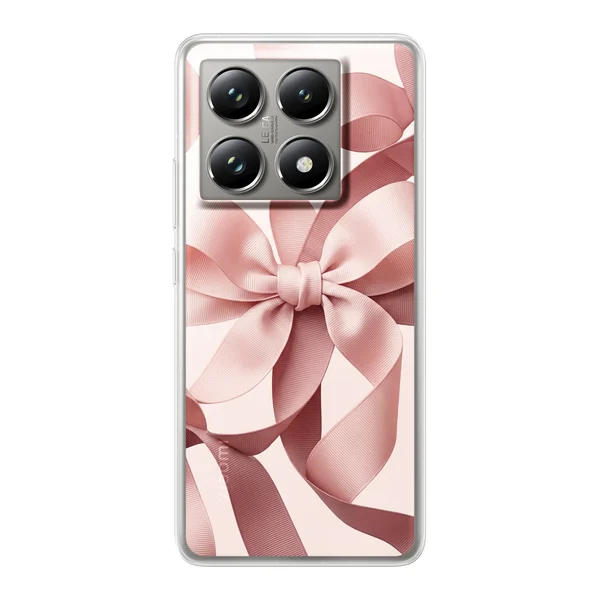 Blush Pink Ribbon Strap Bow case