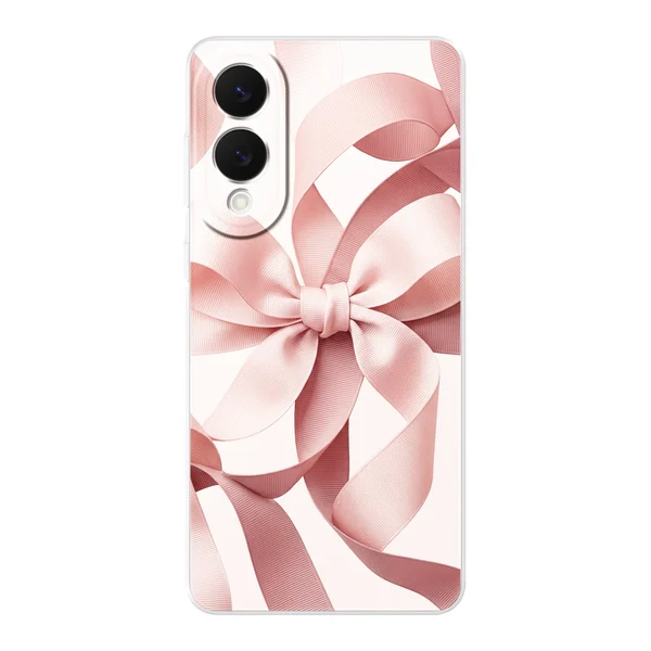 Blush Pink Ribbon Strap Bow case