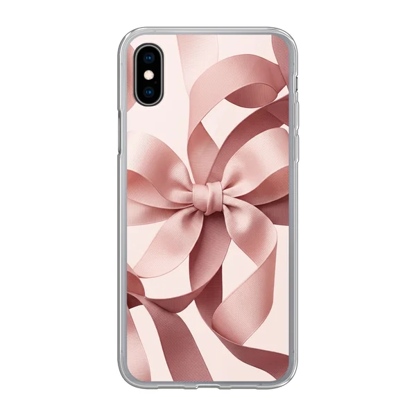 Blush Pink Ribbon Strap Bow case