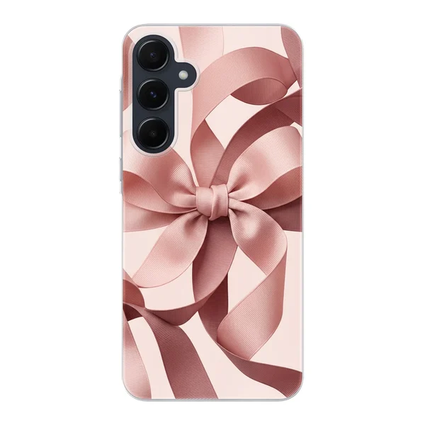 Blush Pink Ribbon Strap Bow case