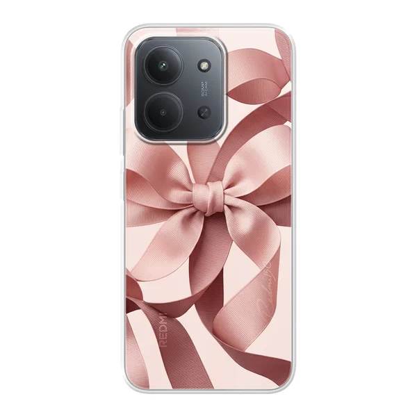 Blush Pink Ribbon Strap Bow case
