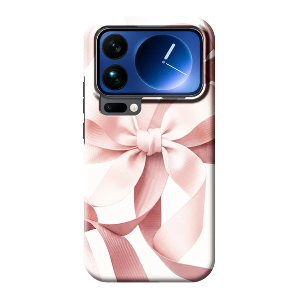 Blush Pink Ribbon Strap Bow case