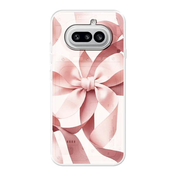 Blush Pink Ribbon Strap Bow case