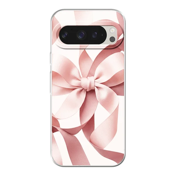 Blush Pink Ribbon Strap Bow case