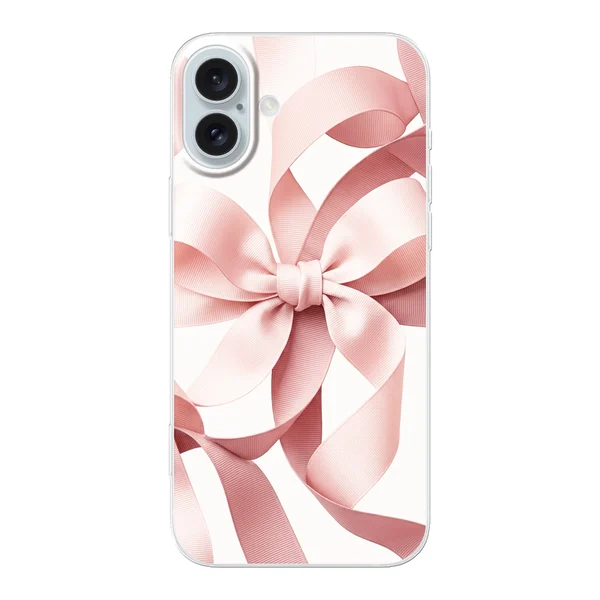 Blush Pink Ribbon Strap Bow case