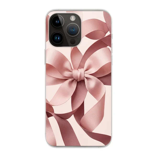 Blush Pink Ribbon Strap Bow case