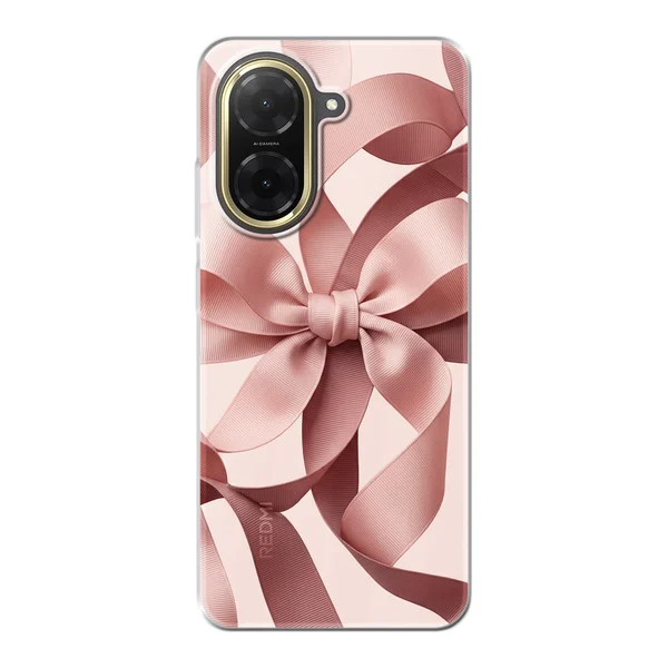 Blush Pink Ribbon Strap Bow case