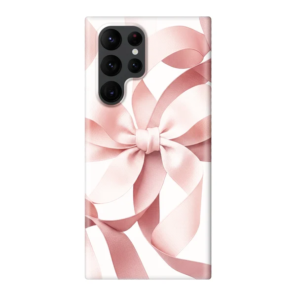Blush Pink Ribbon Strap Bow Design case