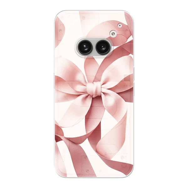 Blush Pink Ribbon Strap Bow case