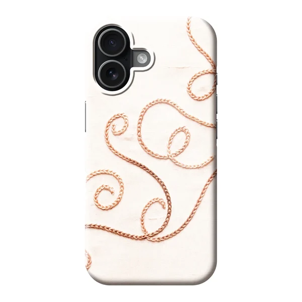 Rose Gold Chainstitch Vine Design case