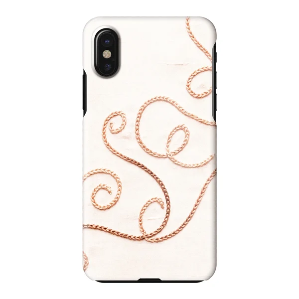 Rose Gold Chainstitch Vine Design case
