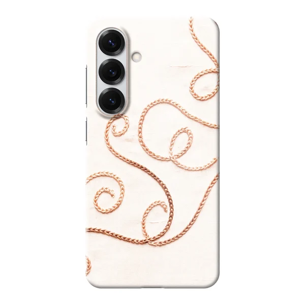 Rose Gold Chainstitch Vine Design case