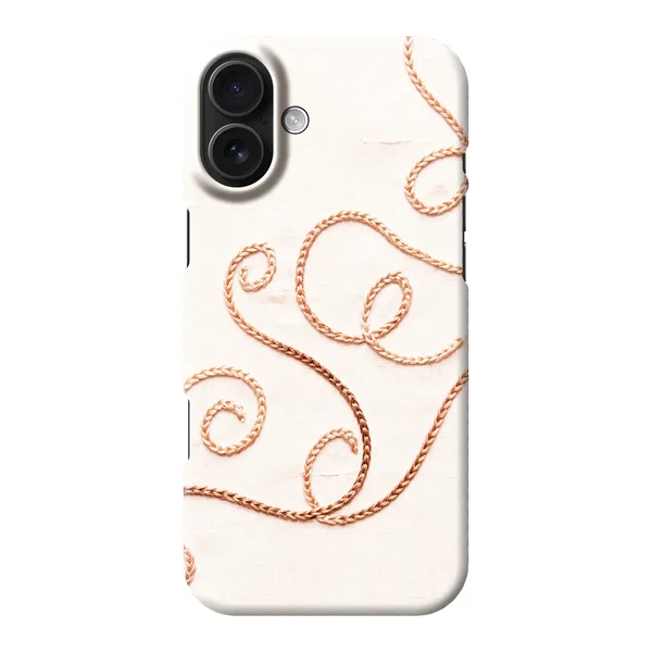 Rose Gold Chainstitch Vine Design case