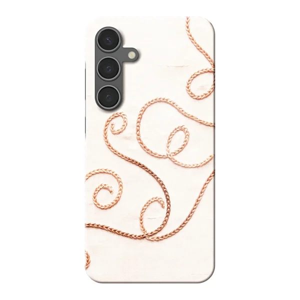 Rose Gold Chainstitch Vine Design case