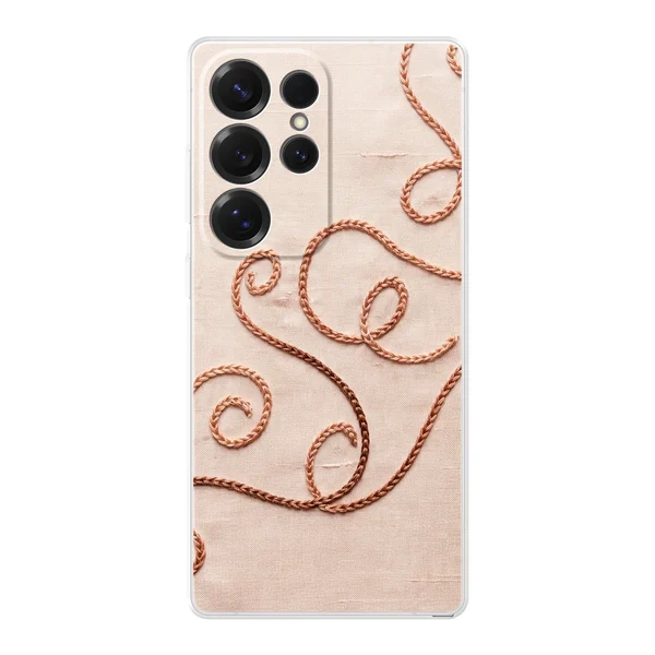 Rose Gold Chainstitch Vine case