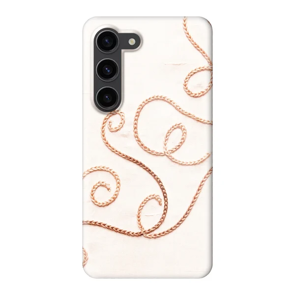 Rose Gold Chainstitch Vine Design case