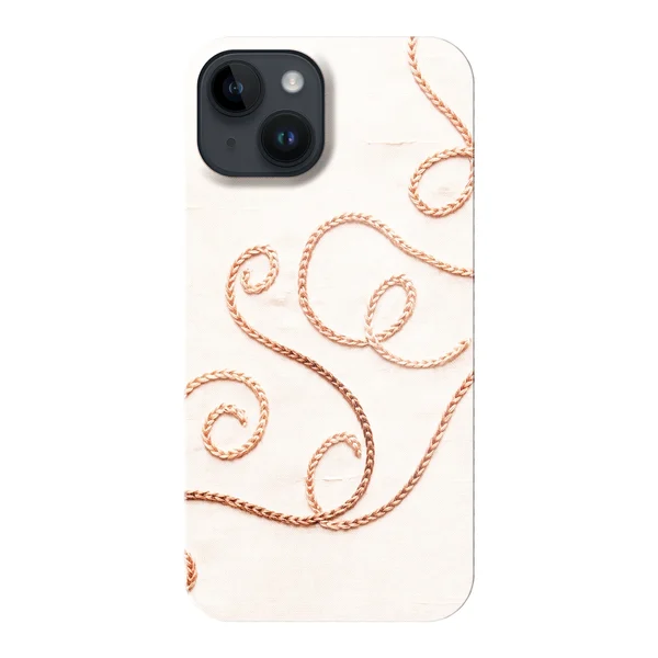 Rose Gold Chainstitch Vine Design case