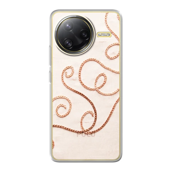 Rose Gold Chainstitch Vine case