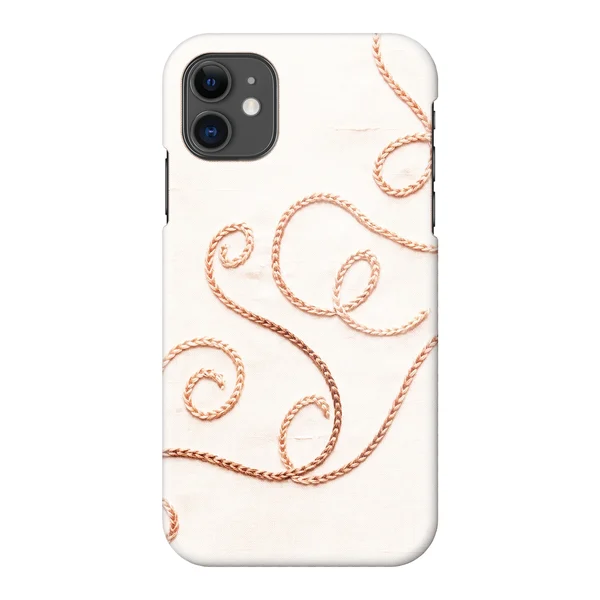 Rose Gold Chainstitch Vine Design case