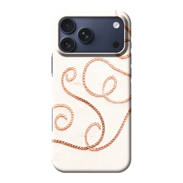 Rose Gold Chainstitch Vine Design case