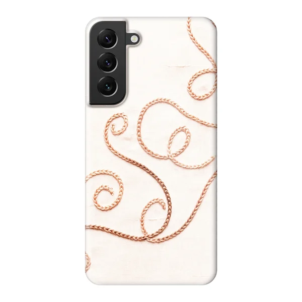 Rose Gold Chainstitch Vine Design case