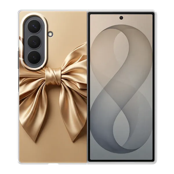 Champagne Satin Origami Bow Case