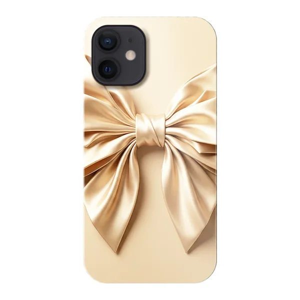 Champagne Satin Origami Bow Design Case