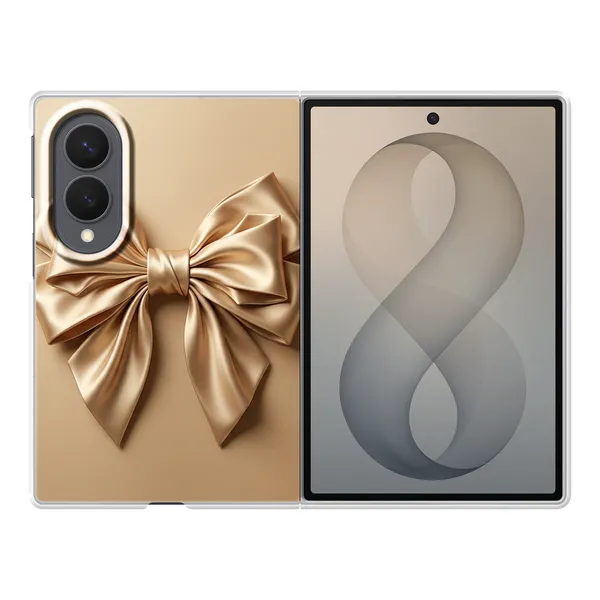 Champagne Satin Origami Bow Case