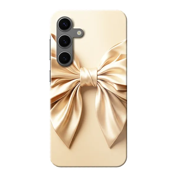Champagne Satin Origami Bow Design Case