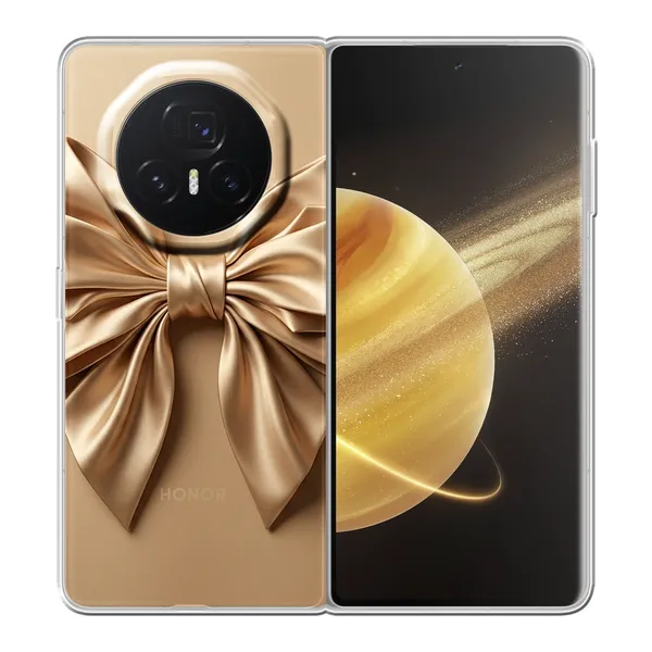 Champagne Satin Origami Bow Case