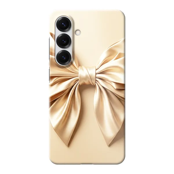 Champagne Satin Origami Bow Design Case
