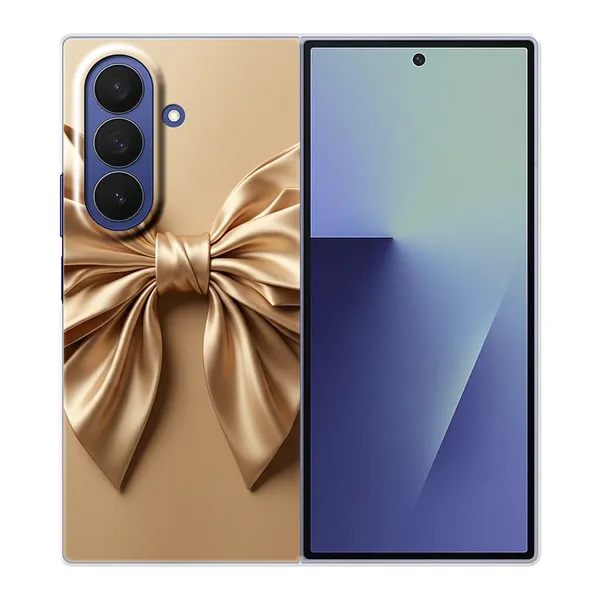 Champagne Satin Origami Bow Case