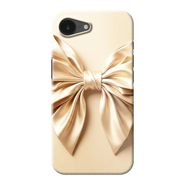 Champagne Satin Origami Bow Design Case