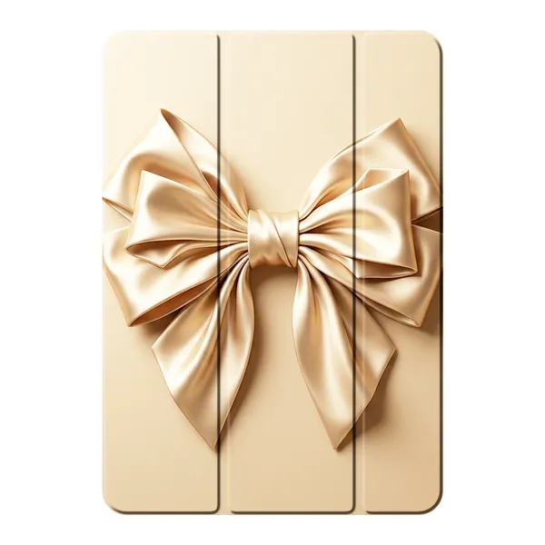 Champagne Satin Origami Bow Case