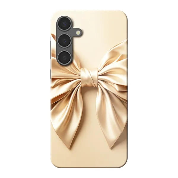Champagne Satin Origami Bow Design Case
