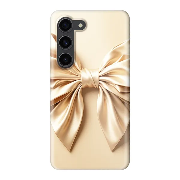 Champagne Satin Origami Bow Design Case