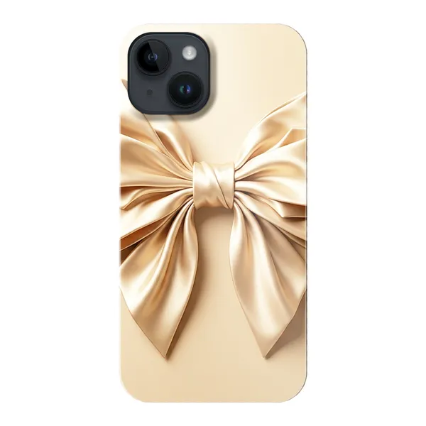 Champagne Satin Origami Bow Design Case