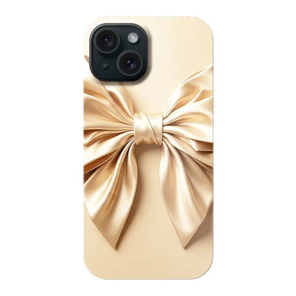 Champagne Satin Origami Bow Design Case
