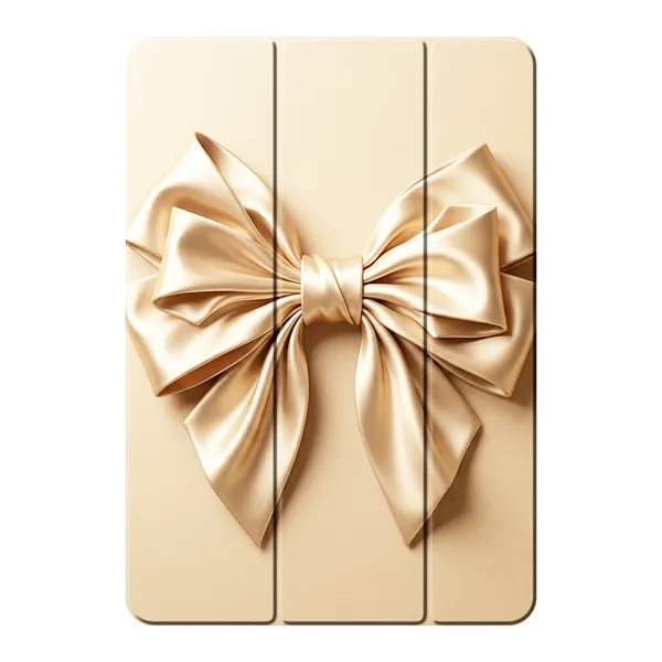 Champagne Satin Origami Bow Case