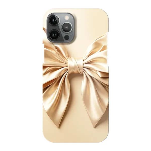 Champagne Satin Origami Bow Design Case