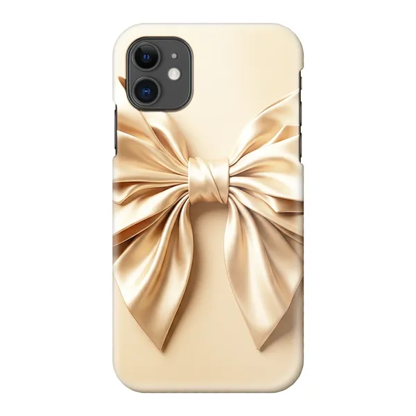 Champagne Satin Origami Bow Design Case