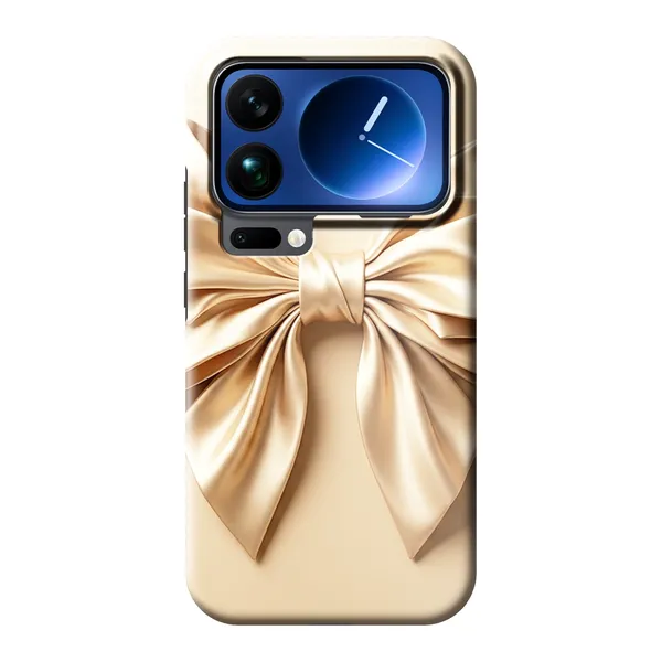 Champagne Satin Origami Bow Case