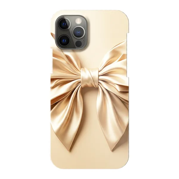 Champagne Satin Origami Bow Design Case