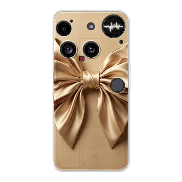 Champagne Satin Origami Bow Case