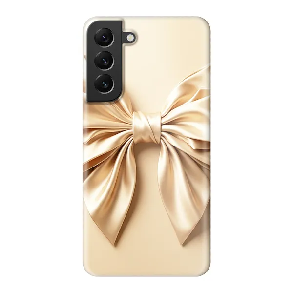 Champagne Satin Origami Bow Design Case