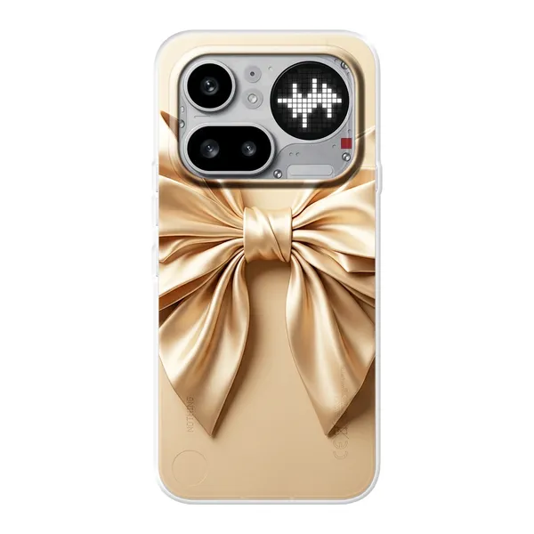 Champagne Satin Origami Bow Case