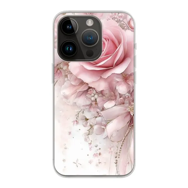 Blushing Rose Pearl Bow Case