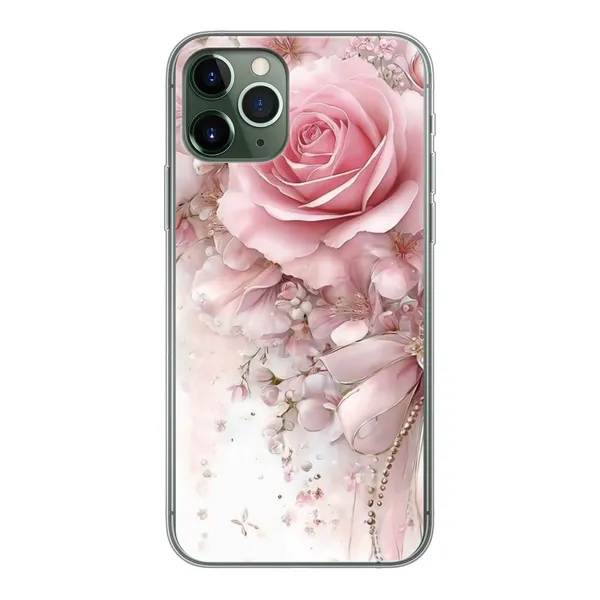 Blushing Rose Pearl Bow Case