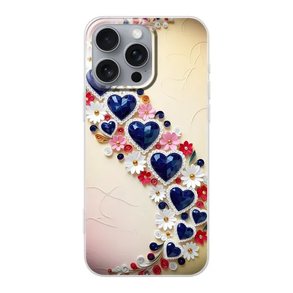 Jeweled Floral Heart Case